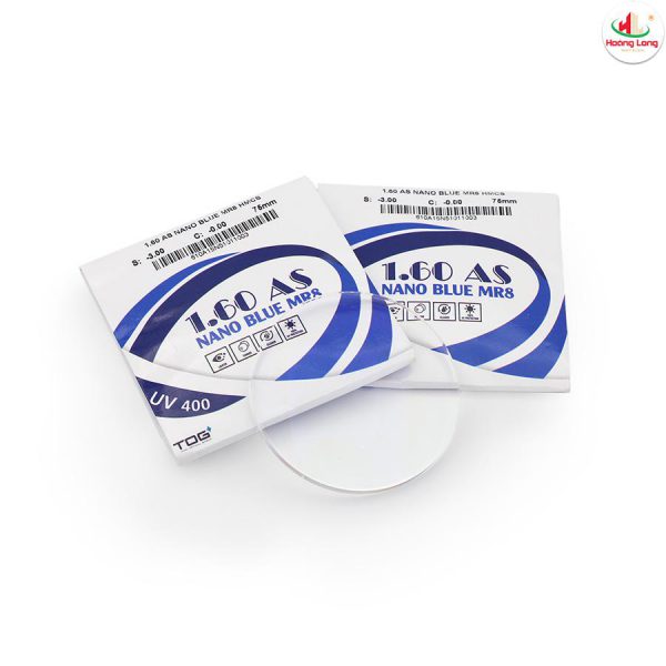 Tròng kính Nano Blue MR8 1.60AS