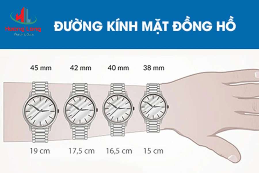 CHỌN KICK THƯỚC ĐỒNG HỒ PHÙ HỢP
